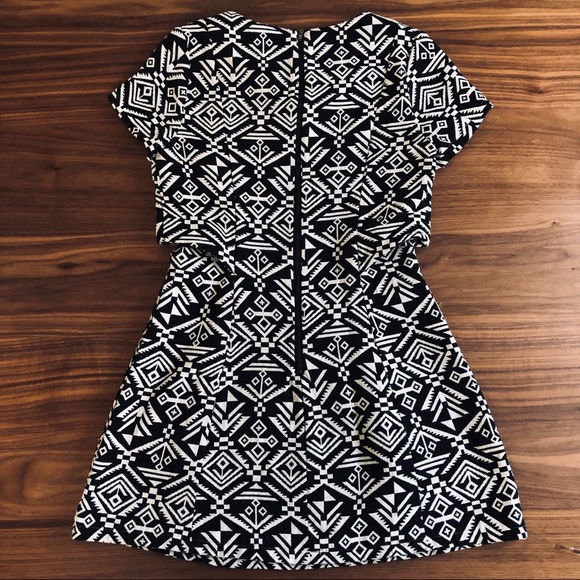 Aniina Boho Print Crop Top Side Cut Out Mini Dress - Picture 2 of 5